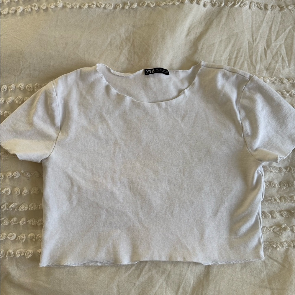 Zara White Women's Crop Top